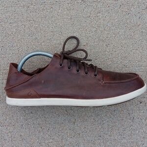 Olukai Nalukai Brown Leather Sneakers Mens 9
